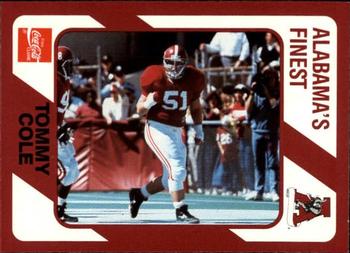 1989 Collegiate Collection Coke Alabama Crimson Tide (580) #261 Tommy Cole Front