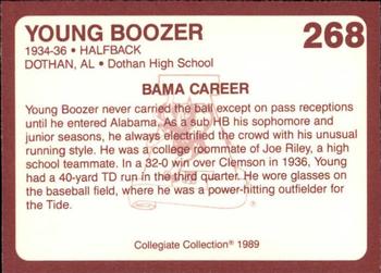 1989 Collegiate Collection Coke Alabama Crimson Tide (580) #268 Young Boozer Back
