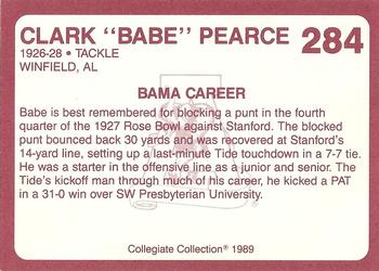 1989 Collegiate Collection Coke Alabama Crimson Tide (580) #284 Clark Pearce Back