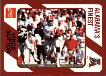1989 Collegiate Collection Coke Alabama Crimson Tide (580) #329 Vince Sutton Front