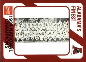 1989 Collegiate Collection Coke Alabama Crimson Tide (580) #333 1934 National Champions Front