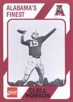 1989 Collegiate Collection Coke Alabama Crimson Tide (580) #347 Clell Hobson Front