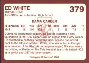 1989 Collegiate Collection Coke Alabama Crimson Tide (580) #379 Ed White Back