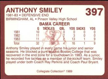 1989 Collegiate Collection Coke Alabama Crimson Tide (580) #397 Anthony Smiley Back