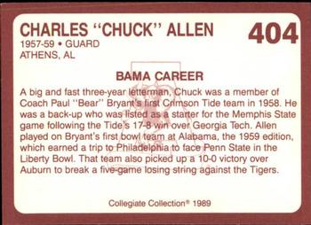 1989 Collegiate Collection Coke Alabama Crimson Tide (580) #404 Charles Allen Back