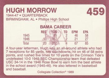 1989 Collegiate Collection Coke Alabama Crimson Tide (580) #459 Hugh Morrow Back