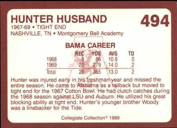 1989 Collegiate Collection Coke Alabama Crimson Tide (580) #494 Hunter Husband Back