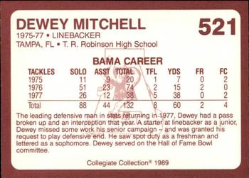 1989 Collegiate Collection Coke Alabama Crimson Tide (580) #521 Dewey Mitchell Back