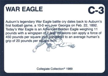 1989 Collegiate Collection Coke Auburn Tigers (20) #C-3 War Eagle Back