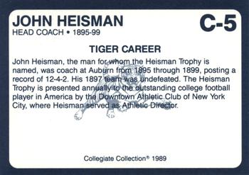 1989 Collegiate Collection Coke Auburn Tigers (20) #C-5 John Heisman Back