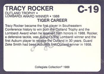 1989 Collegiate Collection Coke Auburn Tigers (20) #C-19 Tracy Rocker Back