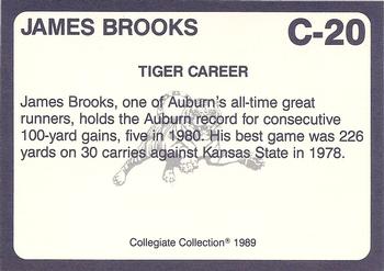 1989 Collegiate Collection Coke Auburn Tigers (20) #C-20 James Brooks Back
