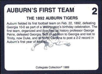 1989 Collegiate Collection Coke Auburn Tigers (580) #2 Auburn's First Team Back