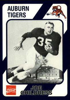 1989 Collegiate Collection Coke Auburn Tigers (580) #9 Joe Childress Front