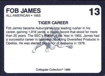 1989 Collegiate Collection Coke Auburn Tigers (580) #13 Fob James Back