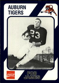 1989 Collegiate Collection Coke Auburn Tigers (580) #13 Fob James Front
