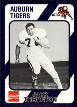 1989 Collegiate Collection Coke Auburn Tigers (580) #18 Jack Thornton Front