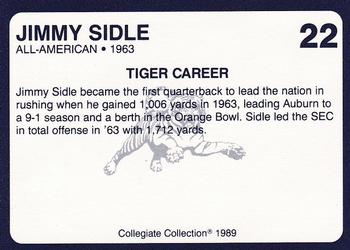 1989 Collegiate Collection Coke Auburn Tigers (580) #22 Jimmy Sidle Back
