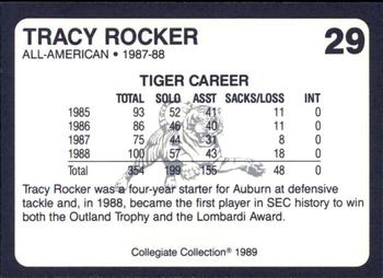 1989 Collegiate Collection Coke Auburn Tigers (580) #29 Tracy Rocker Back
