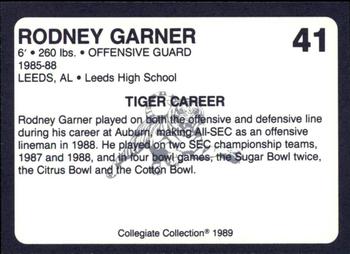 1989 Collegiate Collection Coke Auburn Tigers (580) #41 Rodney Garner Back