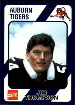 1989 Collegiate Collection Coke Auburn Tigers (580) #43 Jim Thompson Front