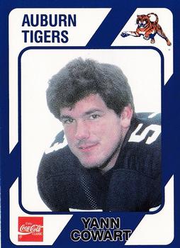 1989 Collegiate Collection Coke Auburn Tigers (580) #54 Yann Cowart Front