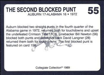 1989 Collegiate Collection Coke Auburn Tigers (580) #55 The Second Blocked Punt Back