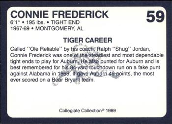 1989 Collegiate Collection Coke Auburn Tigers (580) #59 Connie Frederick Back