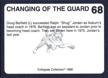 1989 Collegiate Collection Coke Auburn Tigers (580) #68 Changing of the Guard Back