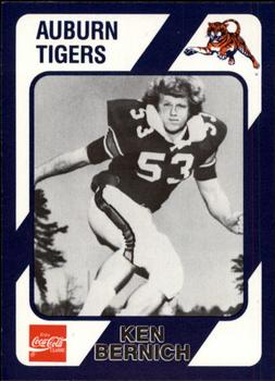 1989 Collegiate Collection Coke Auburn Tigers (580) #69 Ken Bernich Front