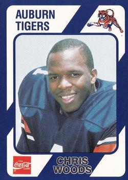 1989 Collegiate Collection Coke Auburn Tigers (580) #70 Chris Woods Front