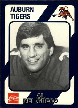 1989 Collegiate Collection Coke Auburn Tigers (580) #74 Al Del Greco Front