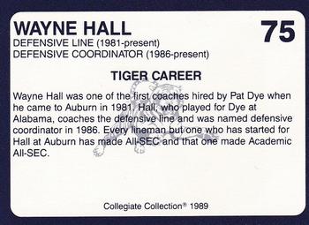 1989 Collegiate Collection Coke Auburn Tigers (580) #75 Wayne Hall Back