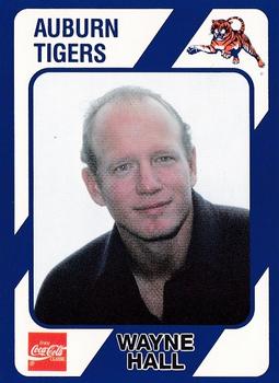 1989 Collegiate Collection Coke Auburn Tigers (580) #75 Wayne Hall Front