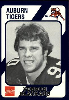 1989 Collegiate Collection Coke Auburn Tigers (580) #79 Vernon Blackard Front