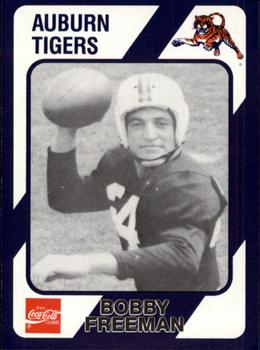 1989 Collegiate Collection Coke Auburn Tigers (580) #84 Bobby Freeman Front