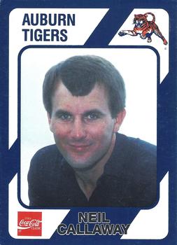 1989 Collegiate Collection Coke Auburn Tigers (580) #86 Neil Callaway Front