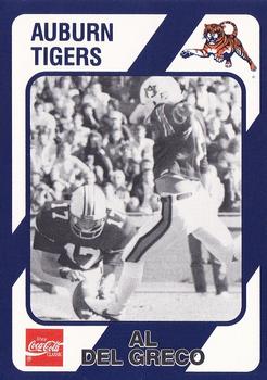 1989 Collegiate Collection Coke Auburn Tigers (580) #93 Al Del Greco Front