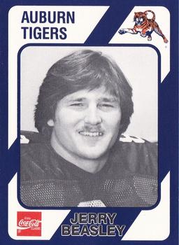 1989 Collegiate Collection Coke Auburn Tigers (580) #96 Jerry Beasley Front