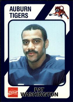 1989 Collegiate Collection Coke Auburn Tigers (580) #97 Pat Washington Front