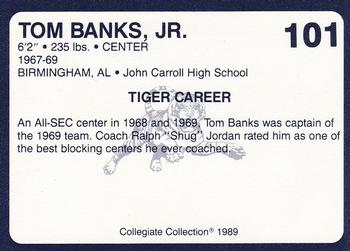 1989 Collegiate Collection Coke Auburn Tigers (580) #101 Tom Banks, Jr. Back