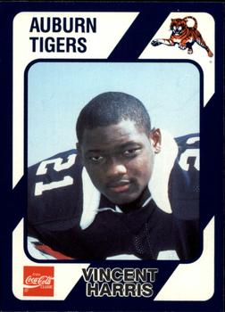 1989 Collegiate Collection Coke Auburn Tigers (580) #105 Vincent Harris Front