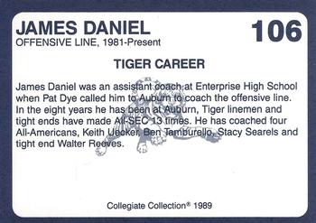 1989 Collegiate Collection Coke Auburn Tigers (580) #106 James Daniel Back