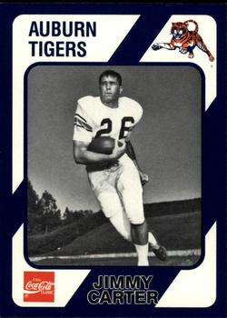 1989 Collegiate Collection Coke Auburn Tigers (580) #107 Jimmy Carter Front