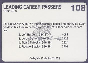 1989 Collegiate Collection Coke Auburn Tigers (580) #108 Leading Passers Back