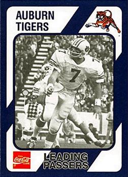1989 Collegiate Collection Coke Auburn Tigers (580) #108 Leading Passers Front