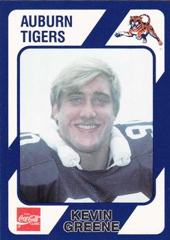 1989 Collegiate Collection Coke Auburn Tigers (580) #120 Kevin Greene Front