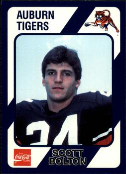 1989 Collegiate Collection Coke Auburn Tigers (580) #124 Scott Bolton Front