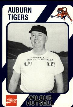 1989 Collegiate Collection Coke Auburn Tigers (580) #129 Wilbur Hutsell Front