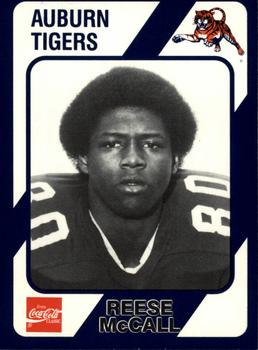 1989 Collegiate Collection Coke Auburn Tigers (580) #141 Reese McCall Front